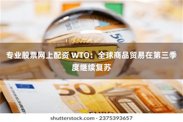 专业股票网上配资 WTO：全球商品贸易在第三季度继续复苏