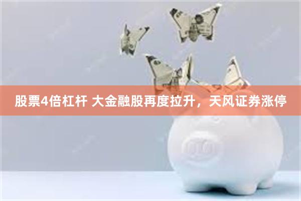 股票4倍杠杆 大金融股再度拉升，天风证券涨停