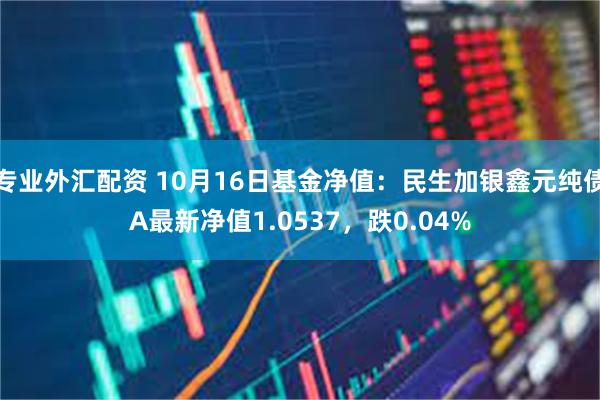 专业外汇配资 10月16日基金净值：民生加银鑫元纯债A最新净值1.0537，跌0.04%