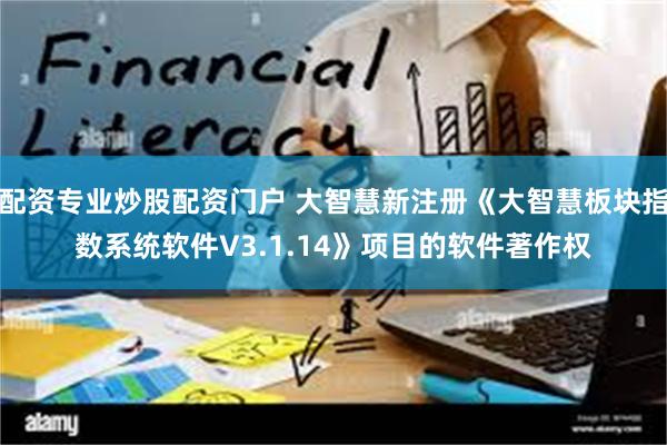 配资专业炒股配资门户 大智慧新注册《大智慧板块指数系统软件V3.1.14》项目的软件著作权